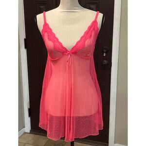NWOT Heidi Klum Bright Neon Pink Lingerie